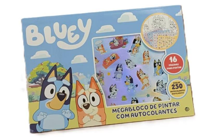 Bluey: Megabloco de pintar com oferta de autocolantes